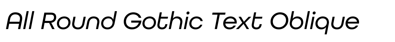 All Round Gothic Text Oblique